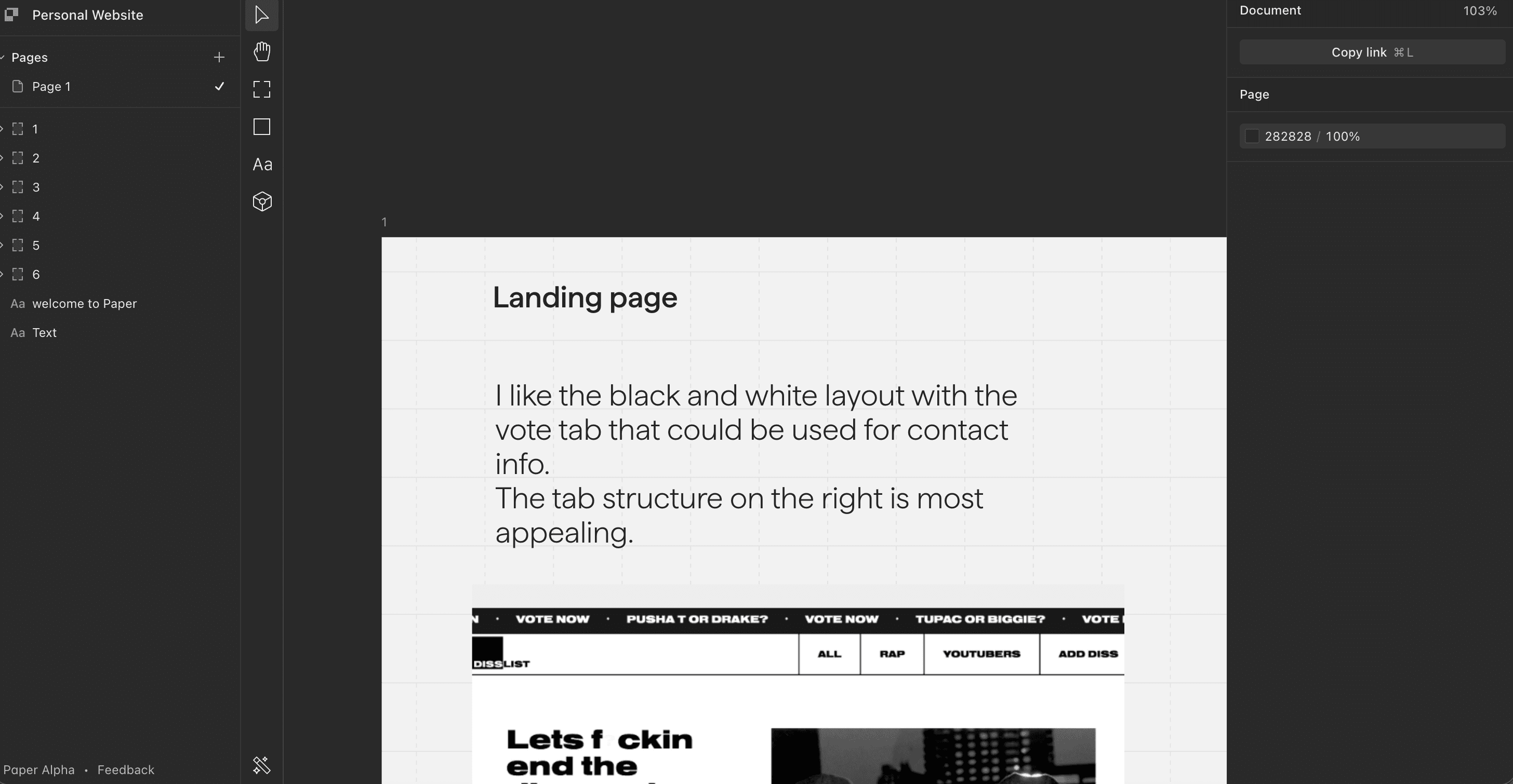 Design exploration in paper.design