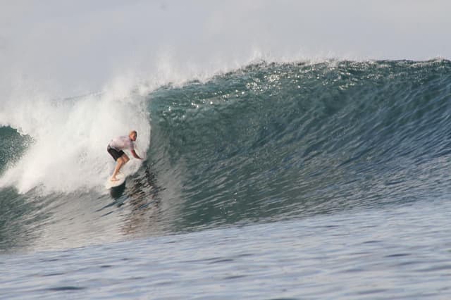Surfing at Lakey Peak